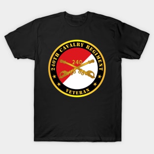 240th Cavalry Regiment - Branch Veteran - Red - White X 300 T-Shirt